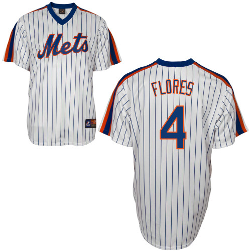 Wilmer Flores #4 Youth Baseball Jersey-New York Mets Authentic Home Alumni Association MLB Jersey